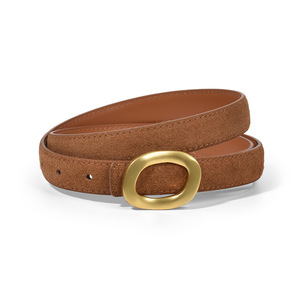 <span class=keywords><strong>Cintura</strong></span> in Pelle di Vacchetta Opaca Semplice ed Elegante con Fibbia in Lega per Donna, 110cm, Versatile per Pantaloni <span class=keywords><strong>e</strong></span> Gonne - Product Image 4