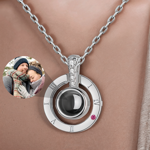 Hot-Selling Gepersonaliseerde Niet-Vervagende Ketting Geometrische Geheugenprojectie 100 Taal "Ik Hou Van Je" Ketting - Product Image 3