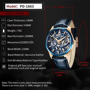 Drioshipping Brand Leather Men <b>Watch</b> Fashion Luxury Automatic <b>Mechanical</b> <b>Watch</b> 100m Waterproof <b>Watch</b> Relogio Masculino - Product Image 5