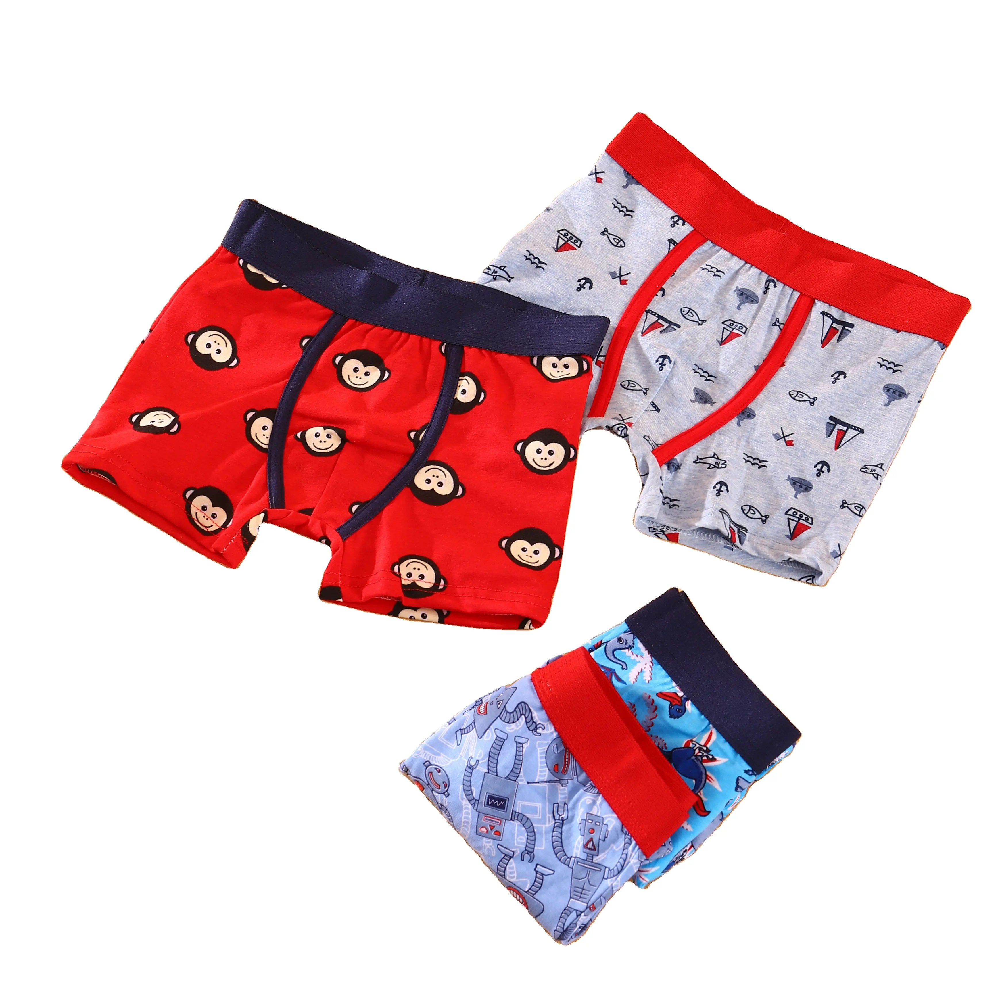 Calcinha de algodão para crianças, calcinha confortável, personalizada, roupa íntima para crianças, boxers para meninos, shorts de algodão para meninos