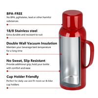 850ml 1500ml 28oz 50oz Termos Kopi Stainless Steel dengan Gagang, Dinding Ganda Terisolasi, untuk Rumah, Kantor, dan Berkemah