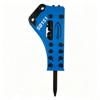 Marteau hydraulique triangulaire Gobit SB151 le plus vendu – Brise-roche pour excavatrice, outil minier, burin large