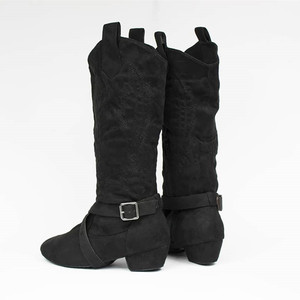 Bottes de danse latine brodées artistiquement de haute qualité pour femmes, design unique, en daim, pour la danse de salon, le jazz et les danses sociales, fabrication en usine - Product Image 5