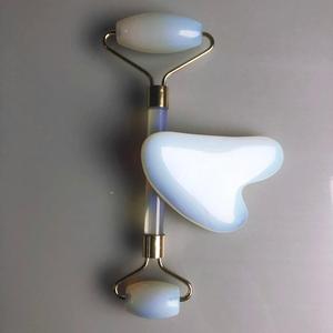 Gros Visage <span class=keywords><strong>Silim</strong></span> Massage Double Tête Opalite Jade Visage Massage Rouleau - Product Image 5