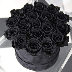 Rosas negras Flores artificiales con tallos Flores de seda sintética Ramo gótico nupcial <span class=keywords><strong>Flora</strong></span> realista para decoraciones de Halloween - Product Image 6