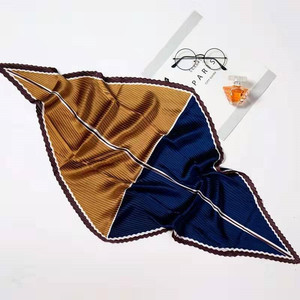 Delle ragazze Del Progettista di Stampa Geometrica Fascia Dei Capelli Della Signora Pieghettato Piega di Seta Al Collo Sciarpe - Product Image 6