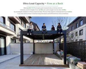 <span class=keywords><strong>Pergola</strong></span> modulaire en aluminium de qualité commerciale avec une conception à grande portée pour restaurant en plein air, café et terrasse de bar sur le toit - Product Image 4