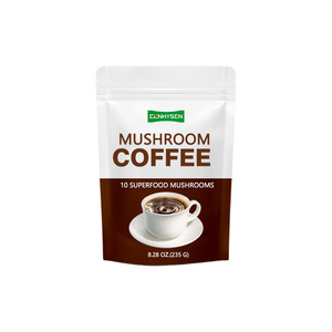 Café instantané noir aux herbes saines et aux champignons Ganoderma, marque privée, extrait de café aux champignons <span class=keywords><strong>Lion</strong></span>'s <span class=keywords><strong>Mane</strong></span> - Product Image 1