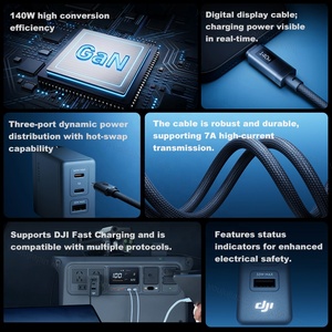 Cargador de Coche GaN 3 en <span class=keywords><strong>1</strong></span> de Carga Rápida <span class=keywords><strong>DJI</strong></span> 140W, Adaptador de Corriente para Vehículo para <span class=keywords><strong>DJI</strong></span> OSMO Mobile 8 <span class=keywords><strong>OM</strong></span> 7, Ofertas de Precio - Product Image 2