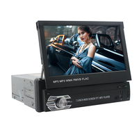 Lecteur MP5 de voiture rétractable avec écran tactile 7 pouces, autoradio 1 DIN, Bluetooth, USB, TF, FM, AUX, lecteur multimédia vidéo DVD, autoradio stéréo