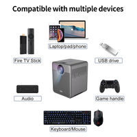Proyector portátil con WIFI y para Bluetooth 8K 1080P HD Android9.0 Soporte conecta teléfonos móviles y USB para cine en casa