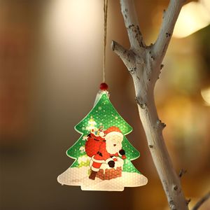 Pendentifs d'arbre LED, produits de Noël, lumières néon peintes, décoration festive pour la pièce et la fenêtre - Product Image 1