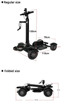 Scooter de golf électrique pliable à quatre roues Dericsson avec siège et porte-parasol