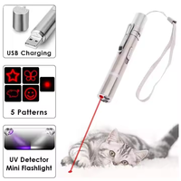 Di alta qualità USB ricaricabile puntatore di luce rossa giocattoli interattivi Chaser Laser penna gatto Teaser esercitatore giocattolo di formazione per gatti