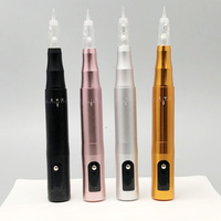 Machine de tatouage professionnelle sans fil 4 couleurs, stylo de Machine de beauté de maquillage Permanent numérique à LED avec cartouches