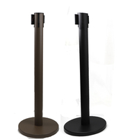 Poteau escamotable de barrière de ceinture de support de garde-corps de barrière de file d'attente d'aéroport pour le poteau de contrôle de foule