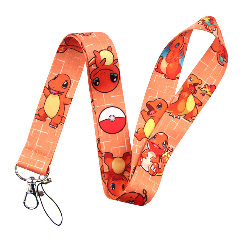 Promotional Gifts Lanyard Cartoon Poke Pika Psyduck Charmander Bulbasaur Squirtle Gengar Lanyards Anti-Lost Lanyards Accessories Image 4