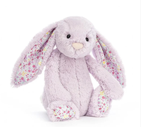 Peluche de lapin en peluche personnalisée, animaux en peluche, oreille de lapin avec motif de fleurs, matériau écologique OEM pour les marques populaires