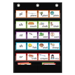 Organizador de Pared con 5 Bolsillos Transparentes para Clases, Tabla de Palabras Estándar para el Hogar, la Escuela o la Oficina - Product Image 1