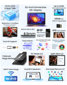 Blackview Tab 60 Pro 10.1 "Android 14 Octa Core Tablet PC 4 + 128GB Wi-Fi 800*1280 điện dung 5MP máy ảnh 4 gam 7700mAh pin mới - Product Image 6