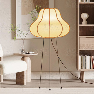 Modern Chinese Style Floor Lamp 120cm High LED Warm Light Beige For Living Room Bedroom Study <b>Zen</b> Tea Room - Product Image 3