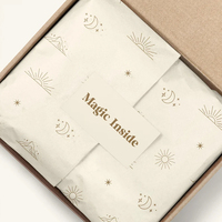 Papier recyclable imprimé en gravure double face, résistant à l'humidité, avec logo personnalisé pour l'emballage des chaussettes et des vêtements