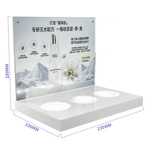 Présentoir Cosmétique à 3 Trous Personnalisable avec Lumières LED <span class=keywords><strong>pour</strong></span> Live, Affiches, Soins de la Peau et Produits de Soin en Acrylique - Product Image 6