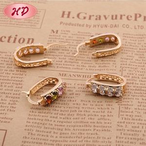 الصين الصانع الأزياء <span class=keywords><strong>1</strong></span> جرام القرط 18K الذهب والمجوهرات - Product Image 5