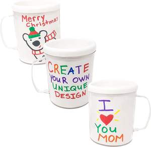 Ensemble de peinture pour tasse en céramique blanche pour peinture de bricolage, <span class=keywords><strong>kit</strong></span> complet de peinture en céramique avec fournitures d'art - Product Image 4