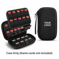 Étui de voyage compact en EVA rigide pour cartes de jeu, support de rangement portable pour cartouches NS Switch, PS Vita, 3DS/DS et cartes mémoire SD
