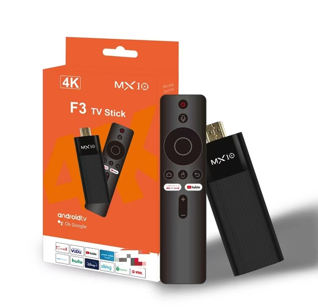 MX10-F3 Tv Stick 2.4G/5G Dual Wifi 2GB/16GB H313 Android Fire Tv Stick 4k Set Top Box