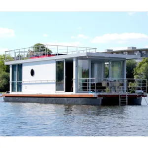 Modüler prefabrik otel küçük küçük ev tekne yüzen evler yüzen tekne mobilya güneş motorlu katamaran