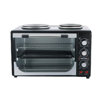 Four électrique à pizza, micro-ondes et friteuse à air intégré pour comptoir, usage commercial et domestique, 35L, acier inoxydable, protection contre la surchauffe