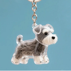 Móc Khóa Sáng Tạo nhựa PET tóc lưu trữ Keychain túi dễ thương Mặt dây chuyền năm mới của bộ sưu tập lưu niệm cho chó tóc lưu trữ - Product Image 2