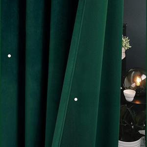 Vente en gros de rideau en velours uni chic et transparent en tissu occultant multicolore au design original pour <span class=keywords><strong>chambre</strong></span> à coucher - Product Image 3