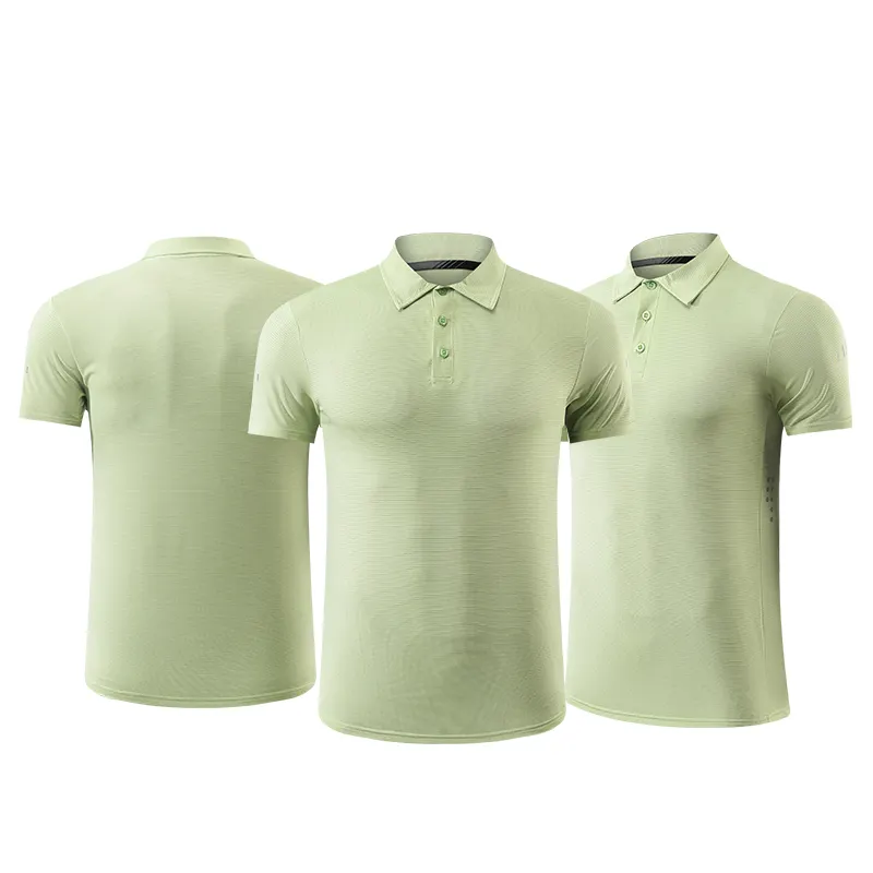 Polo deportivo para hombre en blanco personalizado de seda de color nube de alta calidad, camisetas de Golf para exteriores ajustadas de secado rápido