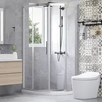 Poignée de porte de douche en acier inoxydable avec barre de traction en verre durable pour cabines de douche modernes