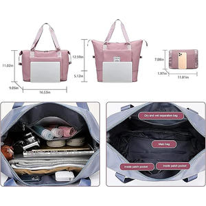 กระเป๋าเดินทางแบบพับได้ความจุมากน้ำหนักเบาพกพาสะดวกกันน้ำออกซ์ฟอร์ด - Product Image 4