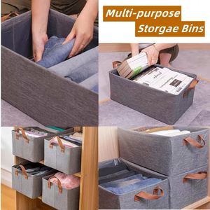 Boîte de rangement pour armoire, tiroir de rangement en tissu pour la maison, panier pliable pour vêtements et pantalons, sac de rangement pour sous-vêtements, boîte de tri - Product Image 6