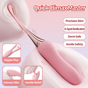 2025 rilascio rosa due motori giocattolo del sesso stimolante vibratore clitorideo con 10 potenti modalità di vibrazione per le donne V44 - Product Image 3