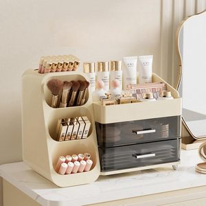 Dustproof Rectangle Injection-Molded Bathroom Plastic Makeup <b>Storage</b> Organizer <b>Box</b> <b>Drawer</b> - Product Image 1