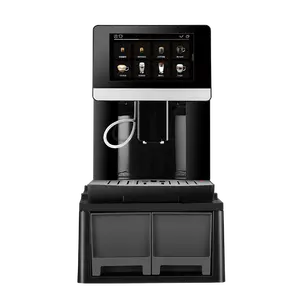 Uso comercial novo estilo 7 "touch screen duplo latte cappuccino espresso máquina de café totalmente automática