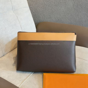 Bolso de Mano de Lujo para Hombre, Diseño Vintage, Pequeño, de Piel Sintética, con Cierre de Cremallera, para Cosméticos - Product Image 1