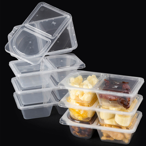 Bandejas Desechables de 2 Compartimentos para Salsas, 290 ml (10 oz), Material PP, Recipientes para Salsas y Condimentos para Llevar - Product Image 1