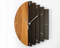 Jam dinding dekoratif untuk ruang tamu Mdf jam dinding Retro dekorasi kreatif bulat unik sederhana jam dinding kayu