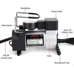 Factory Heavy Duty Double Cylinder Tyre Portable Mini <b>Pump</b> 12v Car Inflators SC-01 Portable Compressor S - Product Image 5