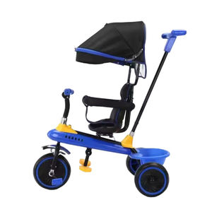 Bicicletas de pedal de 3 ruedas para niños Bicicletas de bebé y carros de empuje para niños pequeños de 2 a 6 años Hecho de plástico duradero - Product Image 5