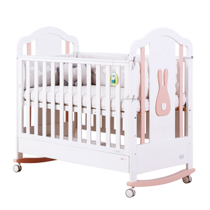 Novedades en Muebles para Bebés, <span class=keywords><strong>Cuna</strong></span> de Madera de Pino Macizo Blanca, <span class=keywords><strong>Cuna</strong></span> para Bebé, Cama Infantil de Madera con Ruedas y Cajones de Almacenamiento - Product Image 2
