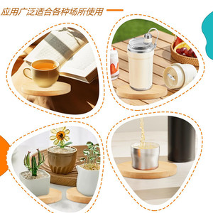 Wooden Round Coaster Heat Insulating Drink <b>Mat</b> For Home <b>Bar</b> Coffee Table Use Solid Color Bamboo Placemat - Product Image 5