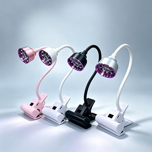 Lampe à ongles rechargeable 27W à clipser, séchoir UV LED de bureau flexible et réglable avec écran LCD - Product Image 1